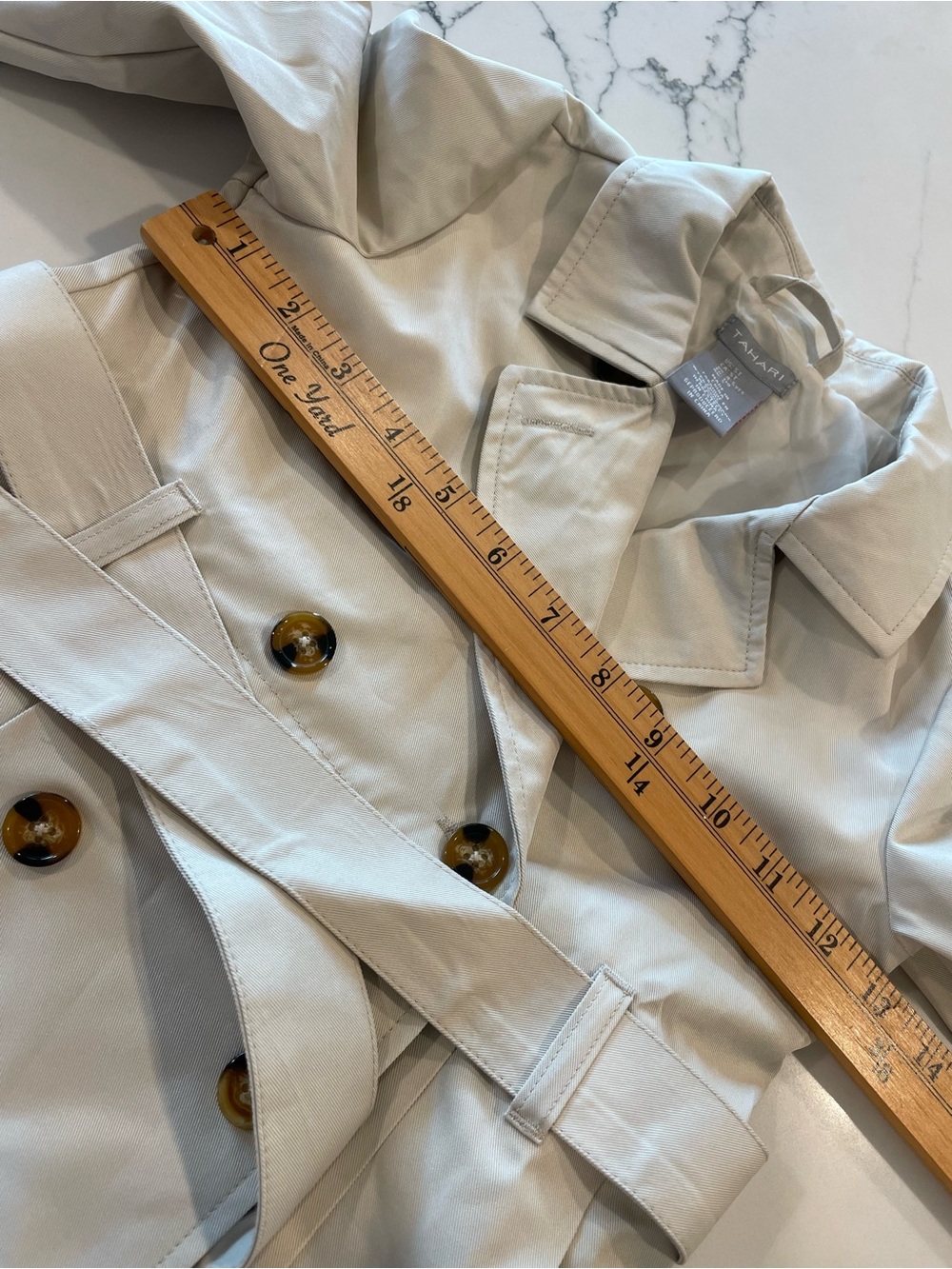 Tahari Girls Beige Trench Coat - Picture 8 of 10